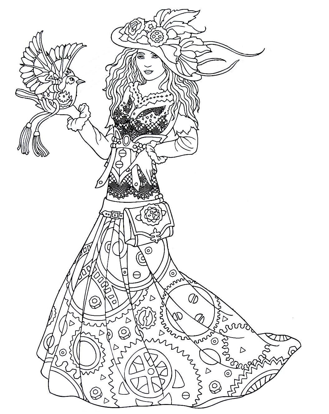 Большая раскраска для девочек