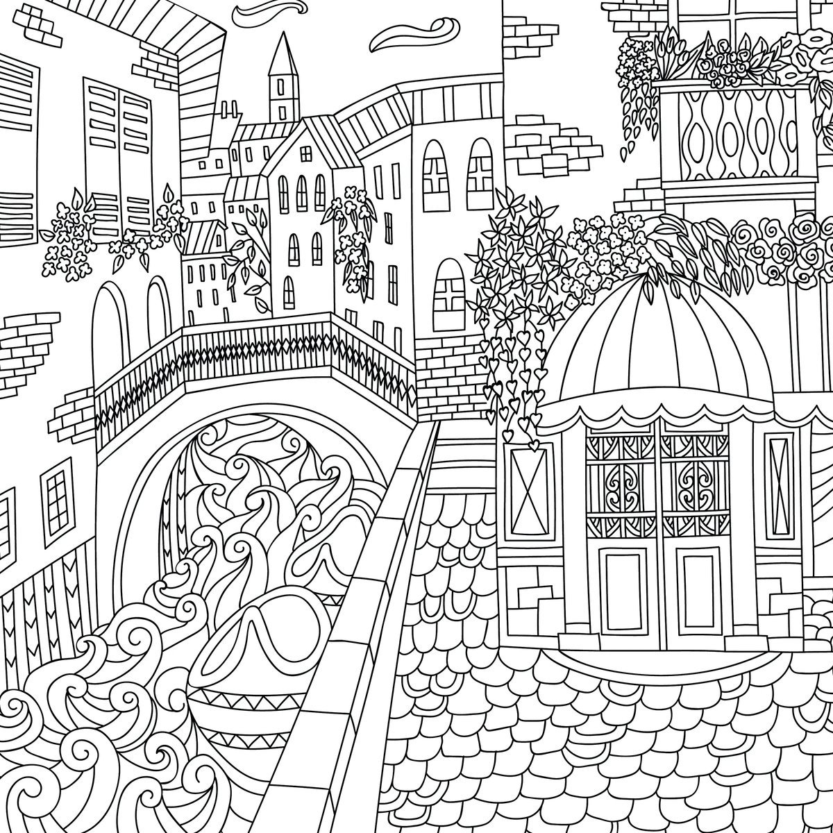 Мост раскраска для детей