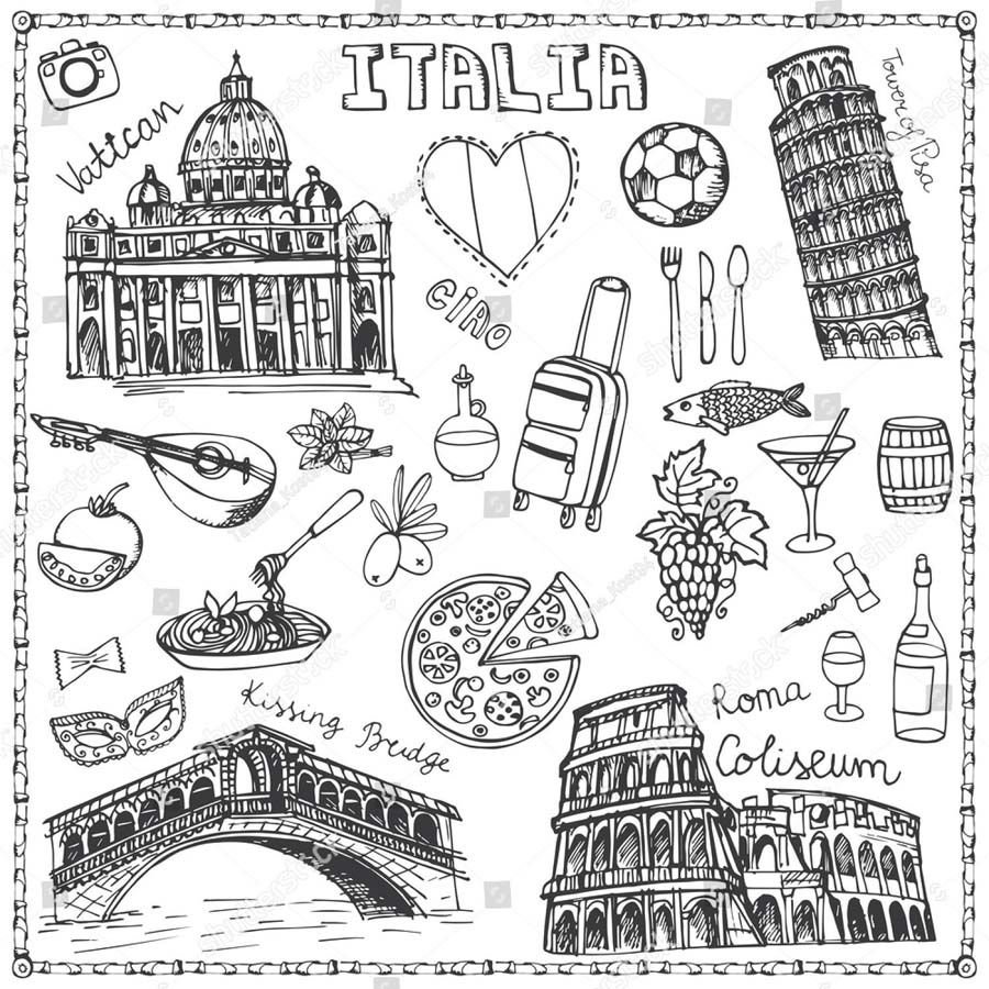 Венеция раскраска