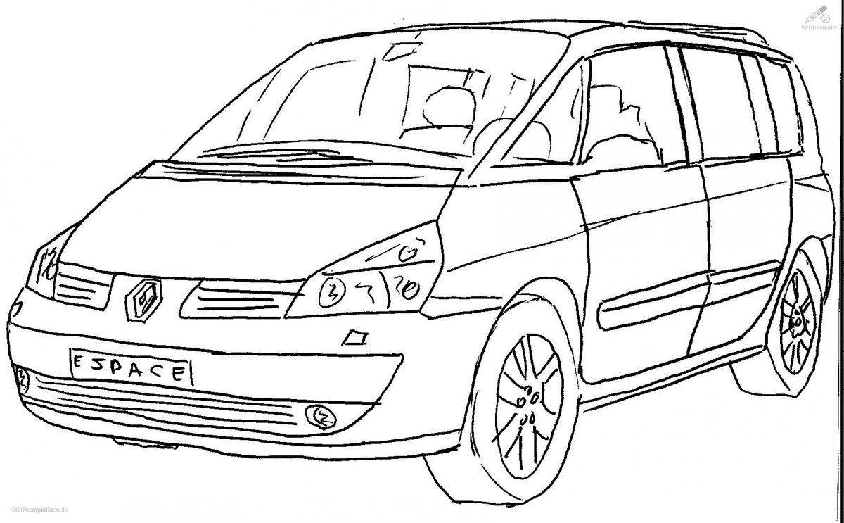 Раскраски машинки Рено Логан
