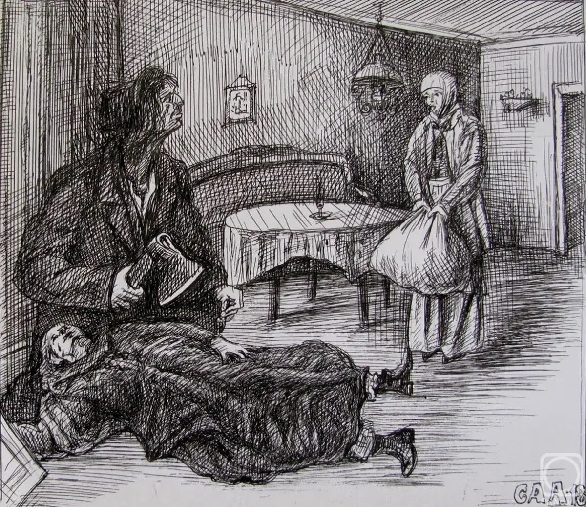 Рисунки Пушкина каменный гость