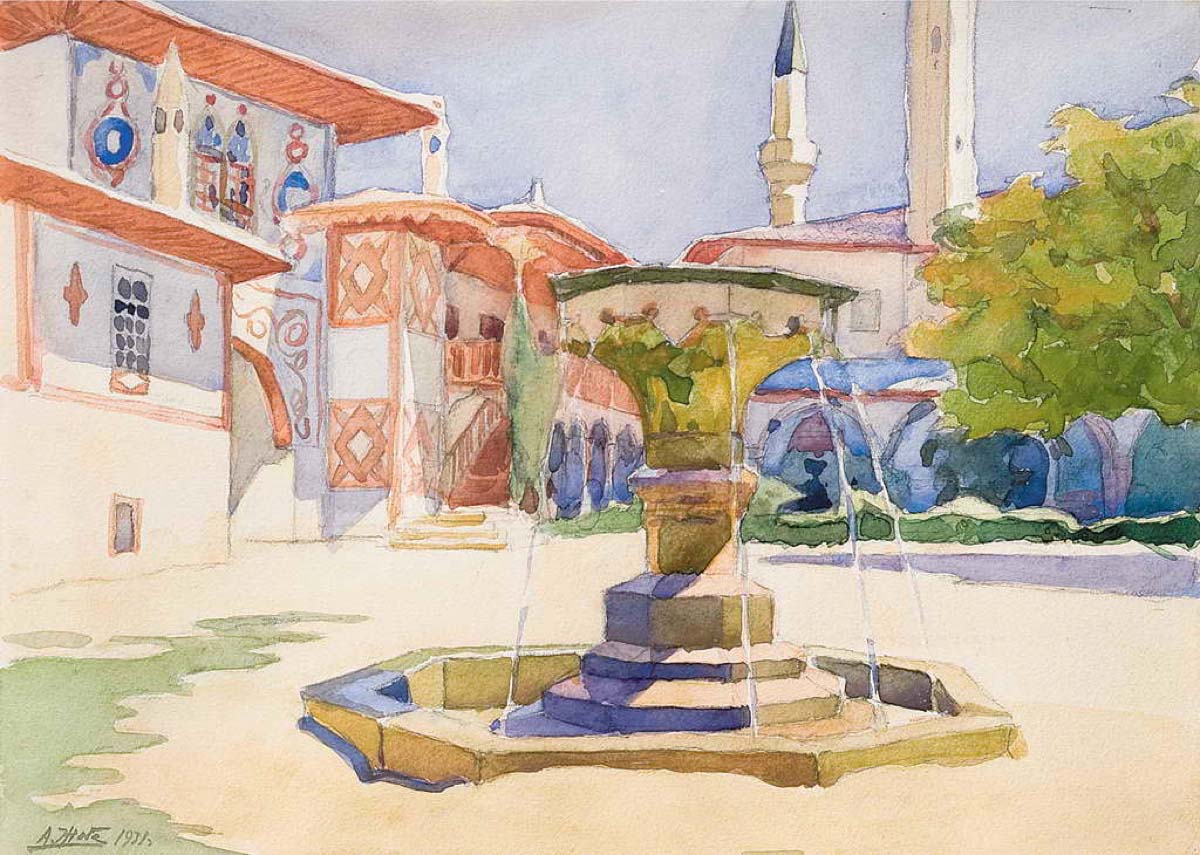 Ханский дворец Бахчисарай рисунок