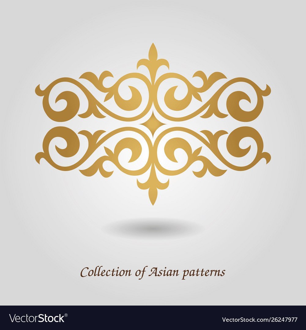 Казахские национальные орнаменты вектор