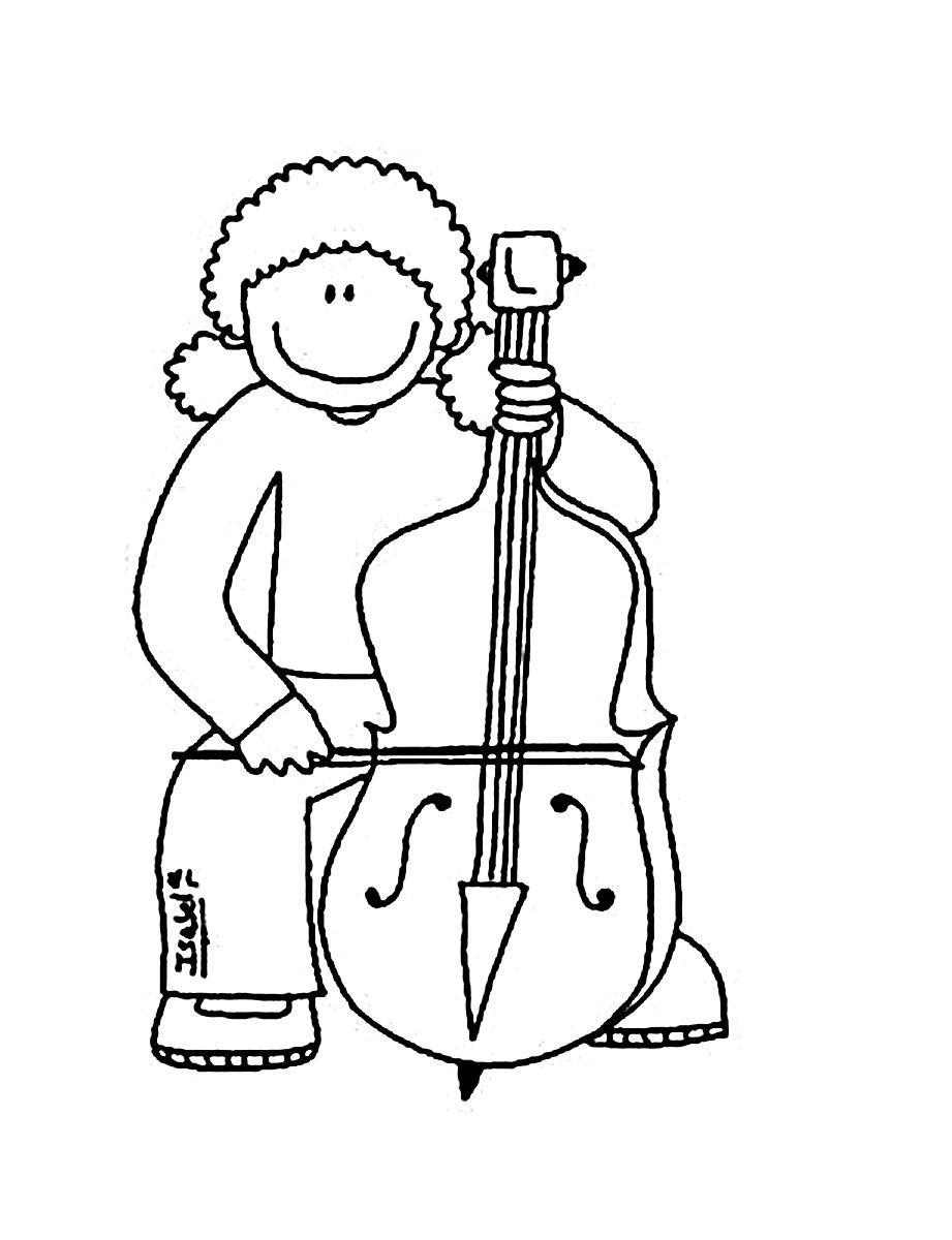 Оркестр раскраска для детей