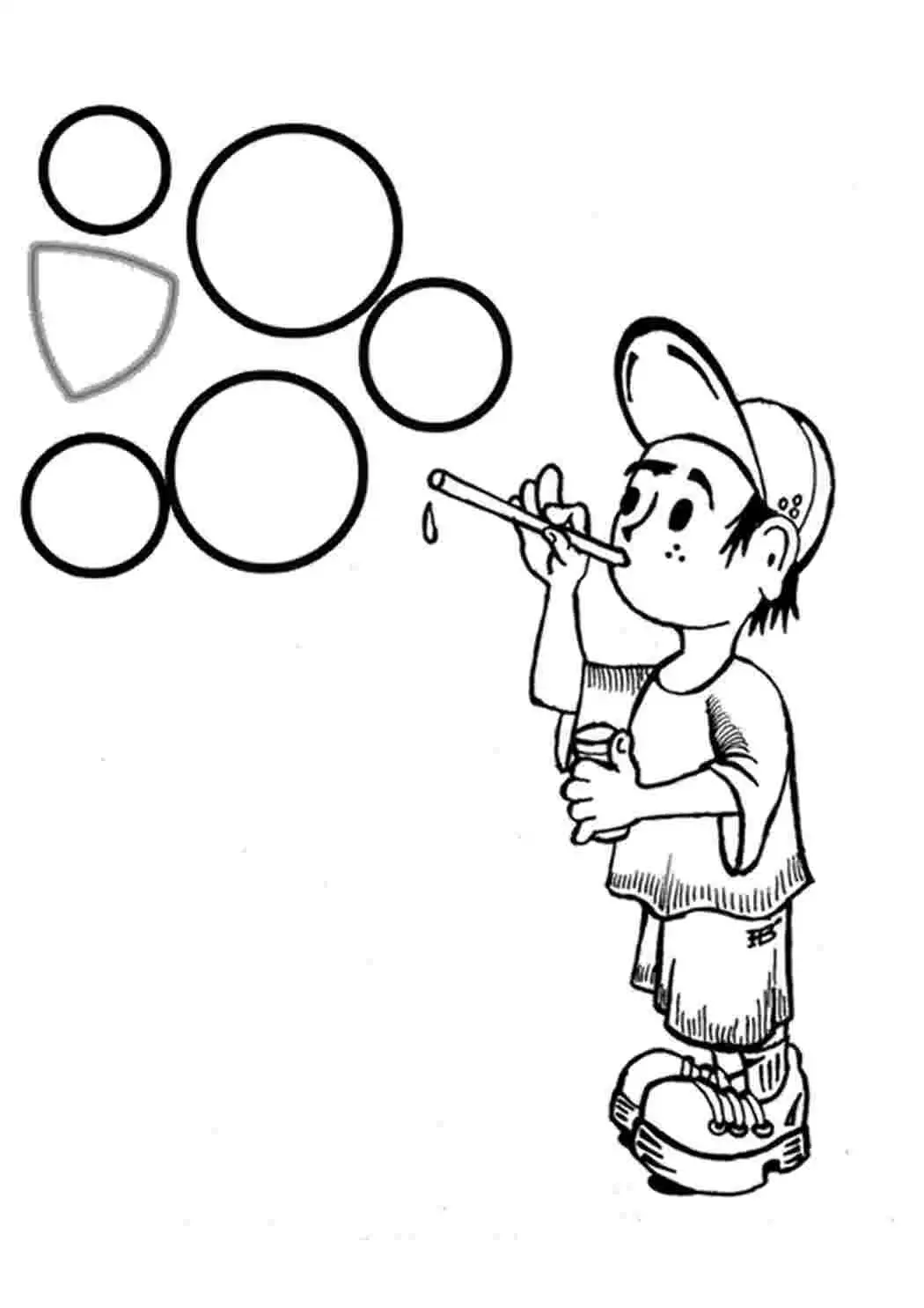 Пузыри раскраска для детей