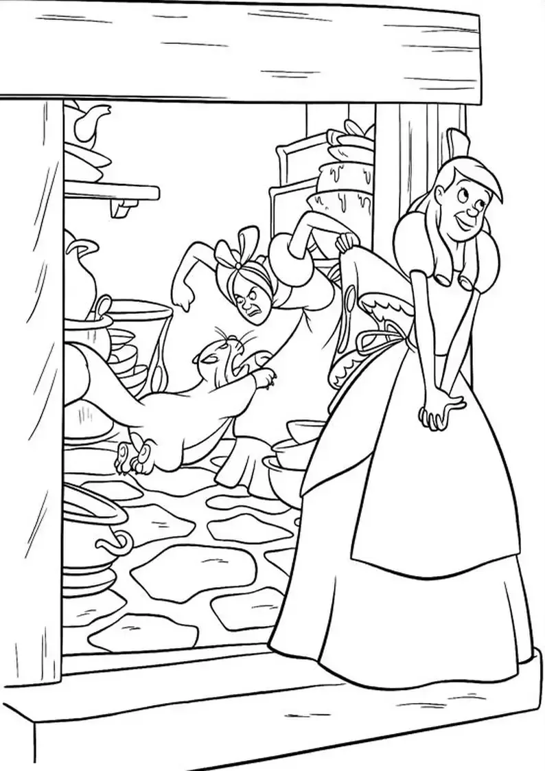 Раскраска Золушка 2