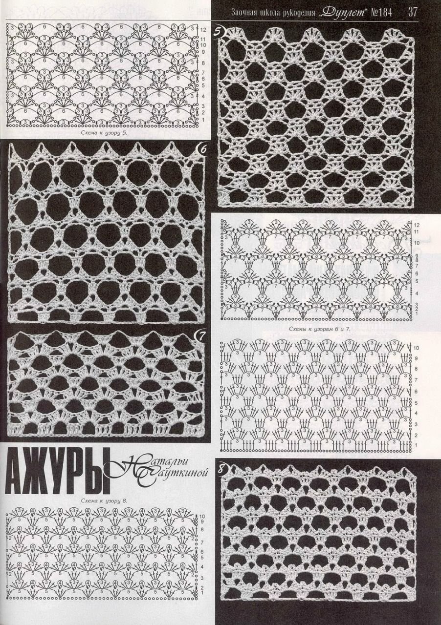 Узор сетка крючком