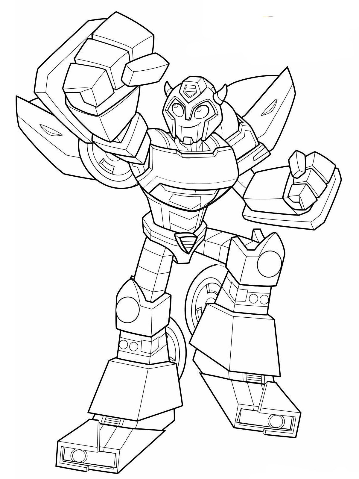 Раскраски боты спасатели бамблби