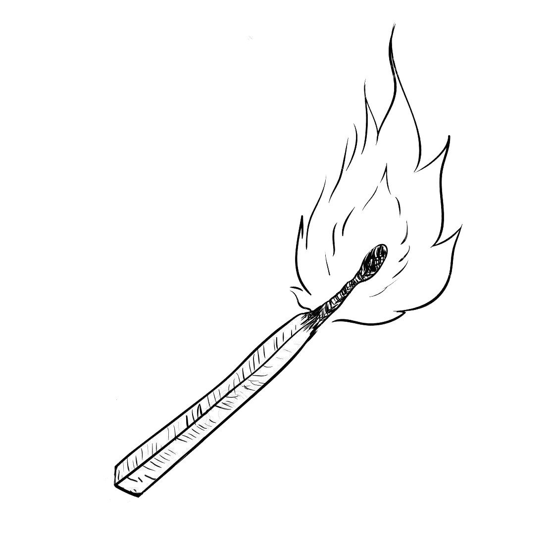 Спичка раскраска