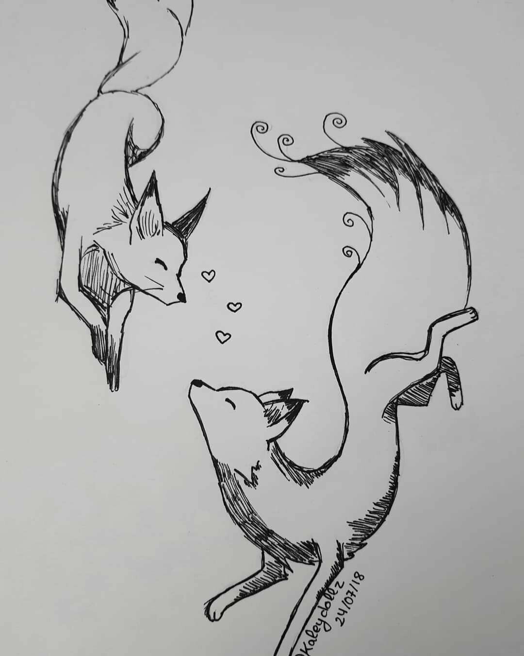 Лисенок для срисовки