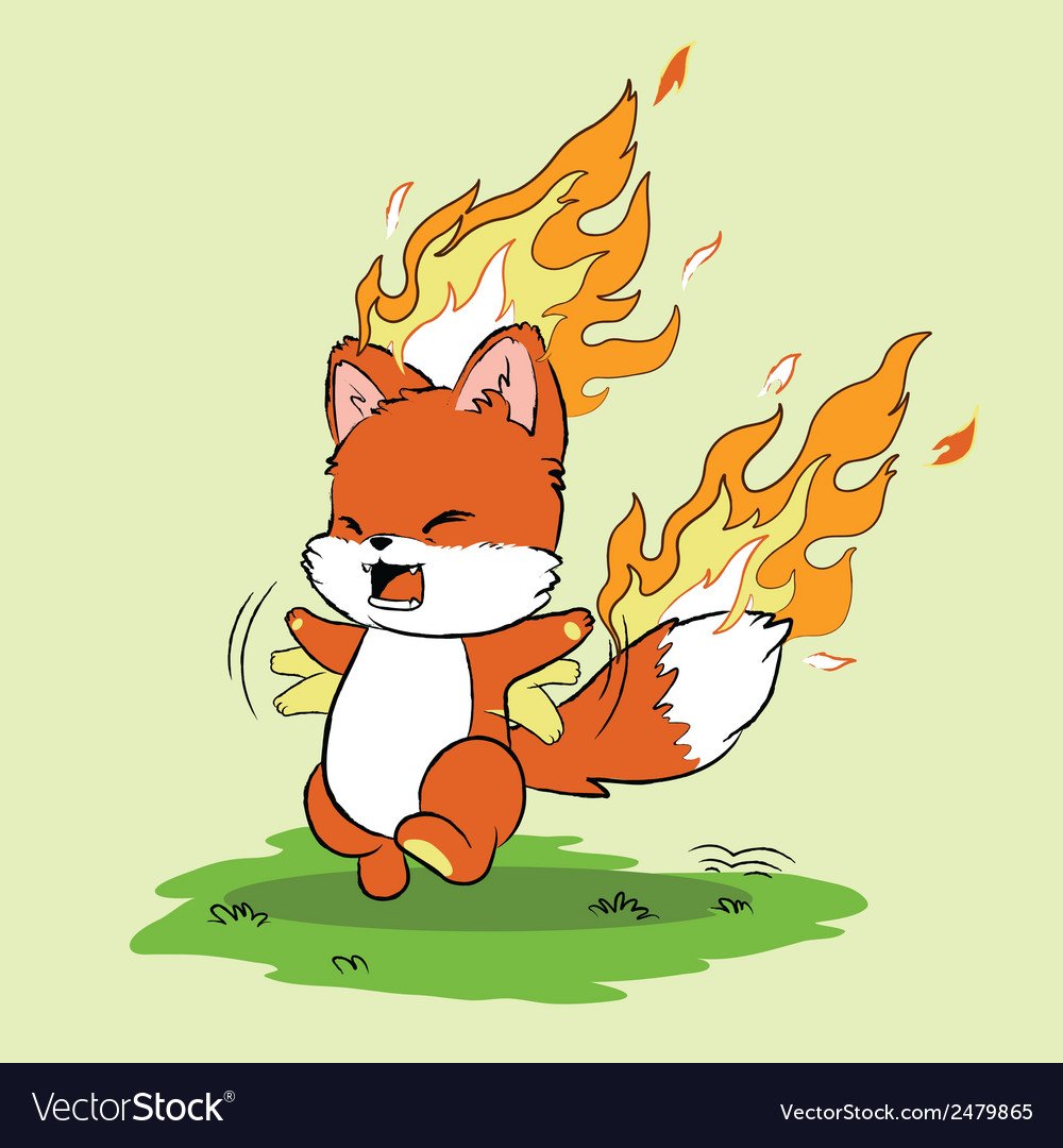 Лиса горит