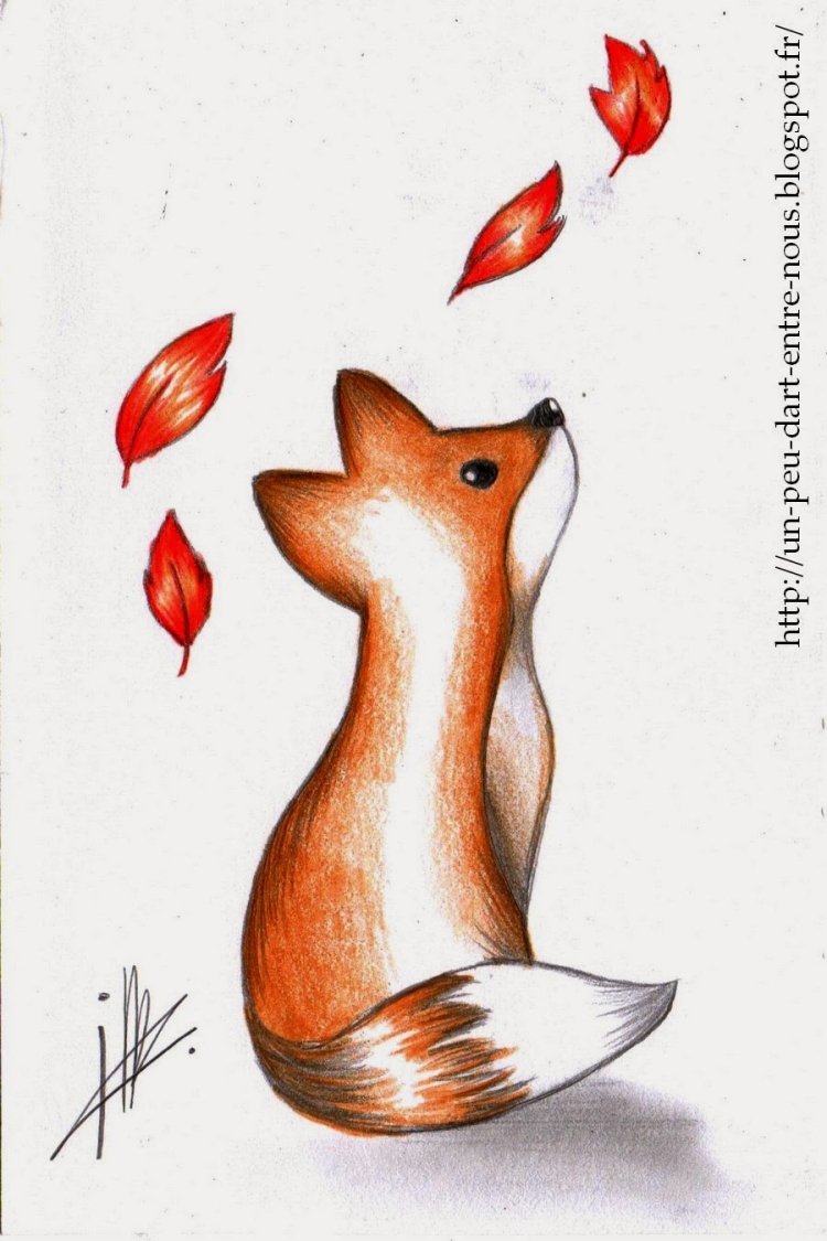 Осенняя лиса иллюстрация