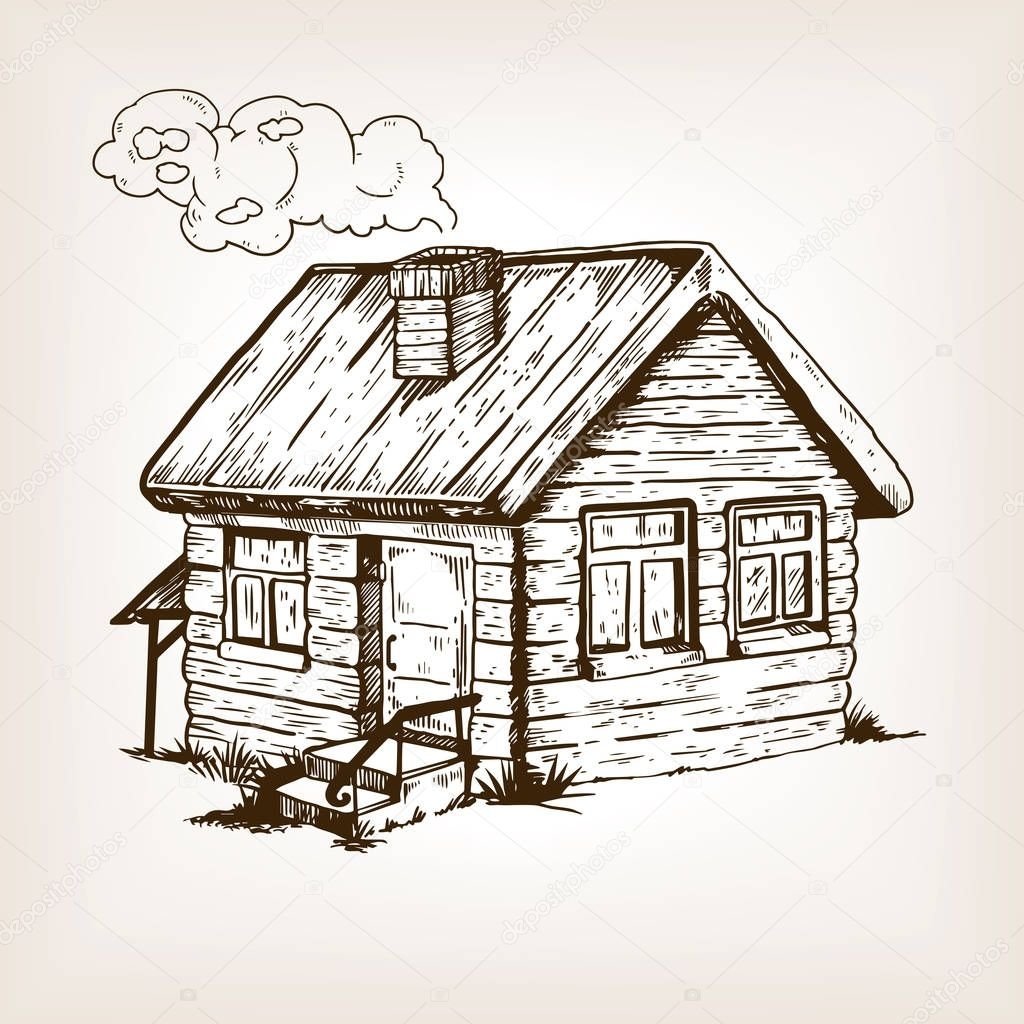 Домик тату эскиз