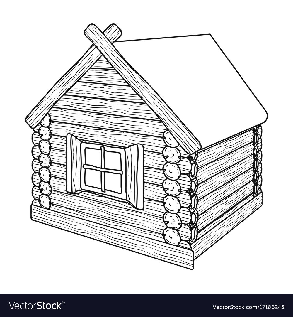 Русская изба изнутри рисунок карандашом