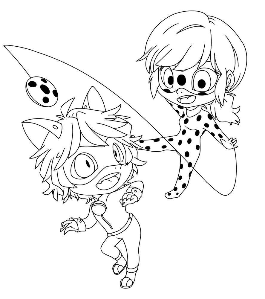 Раскраска леди баг мастер фу