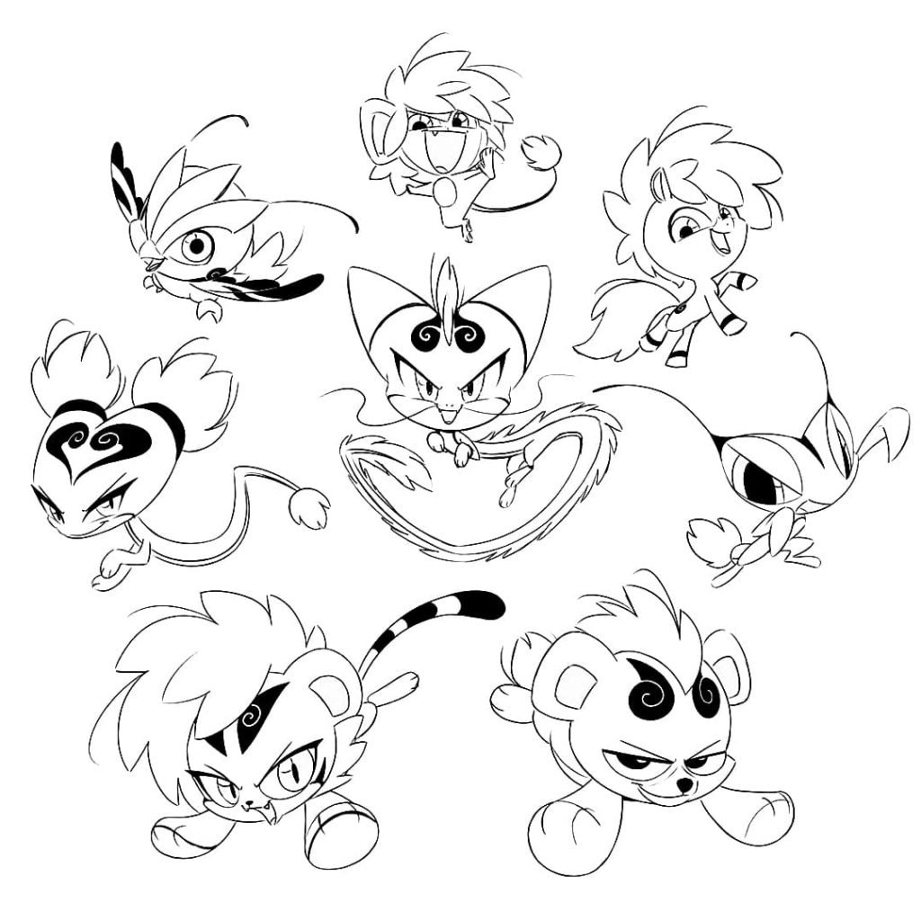 Леди баг и риноруш раскраска