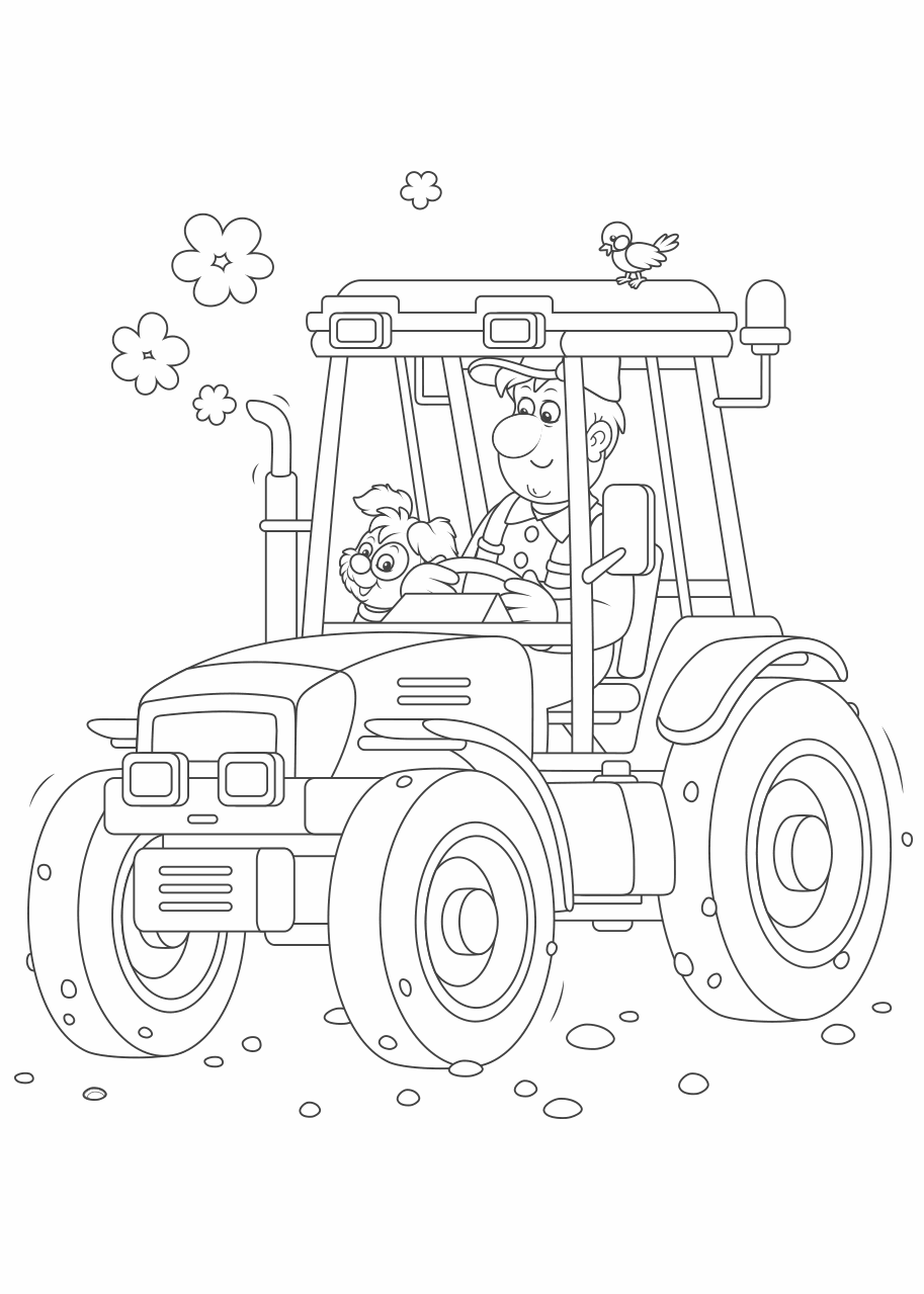 Рисуем черный трактор