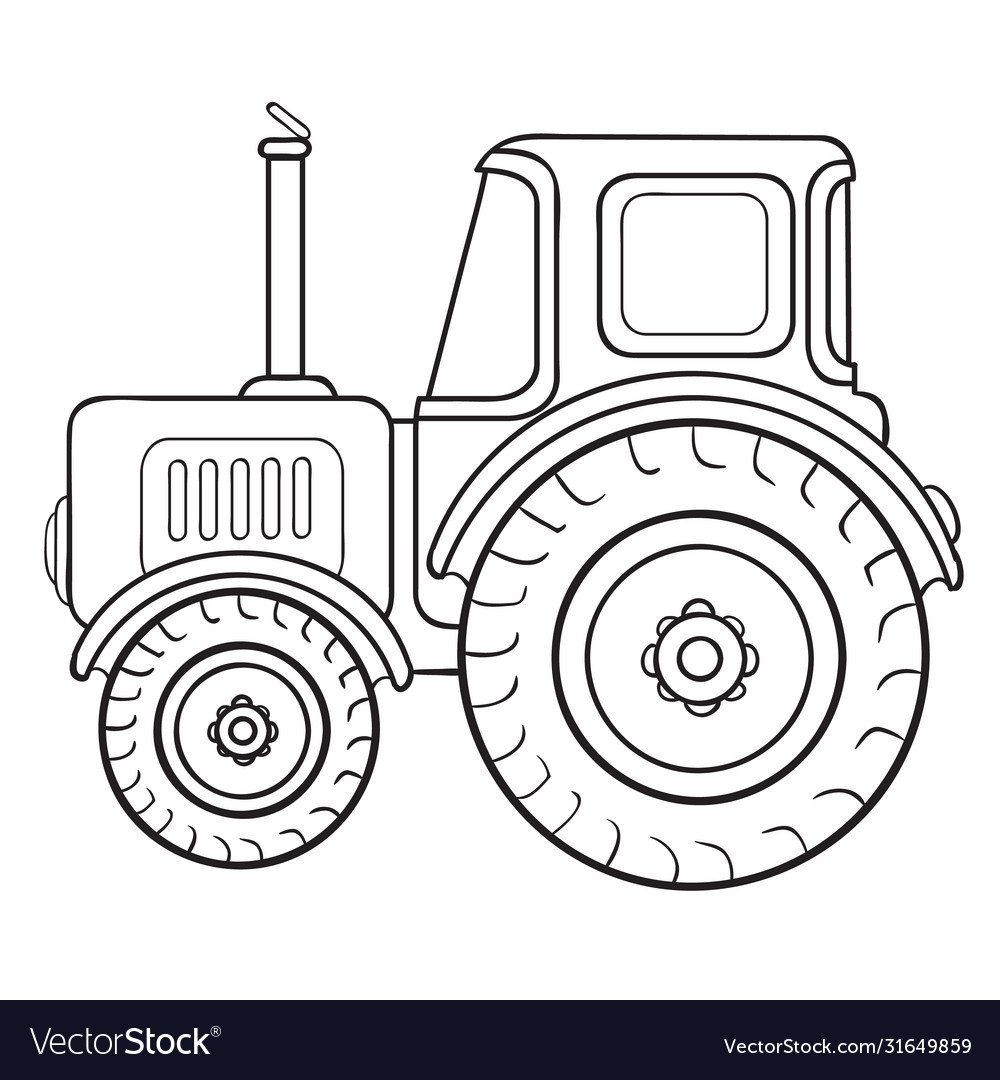 Трактор John Deere карандашом сбоку