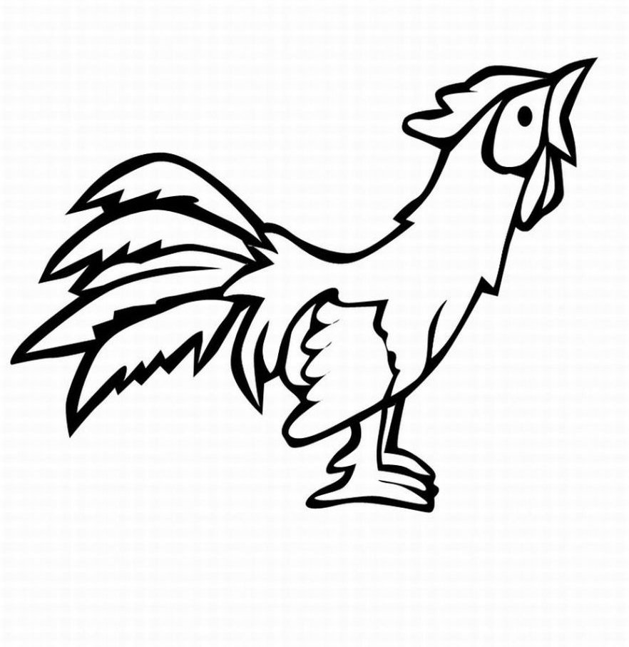 Петух раскраска для взрослых