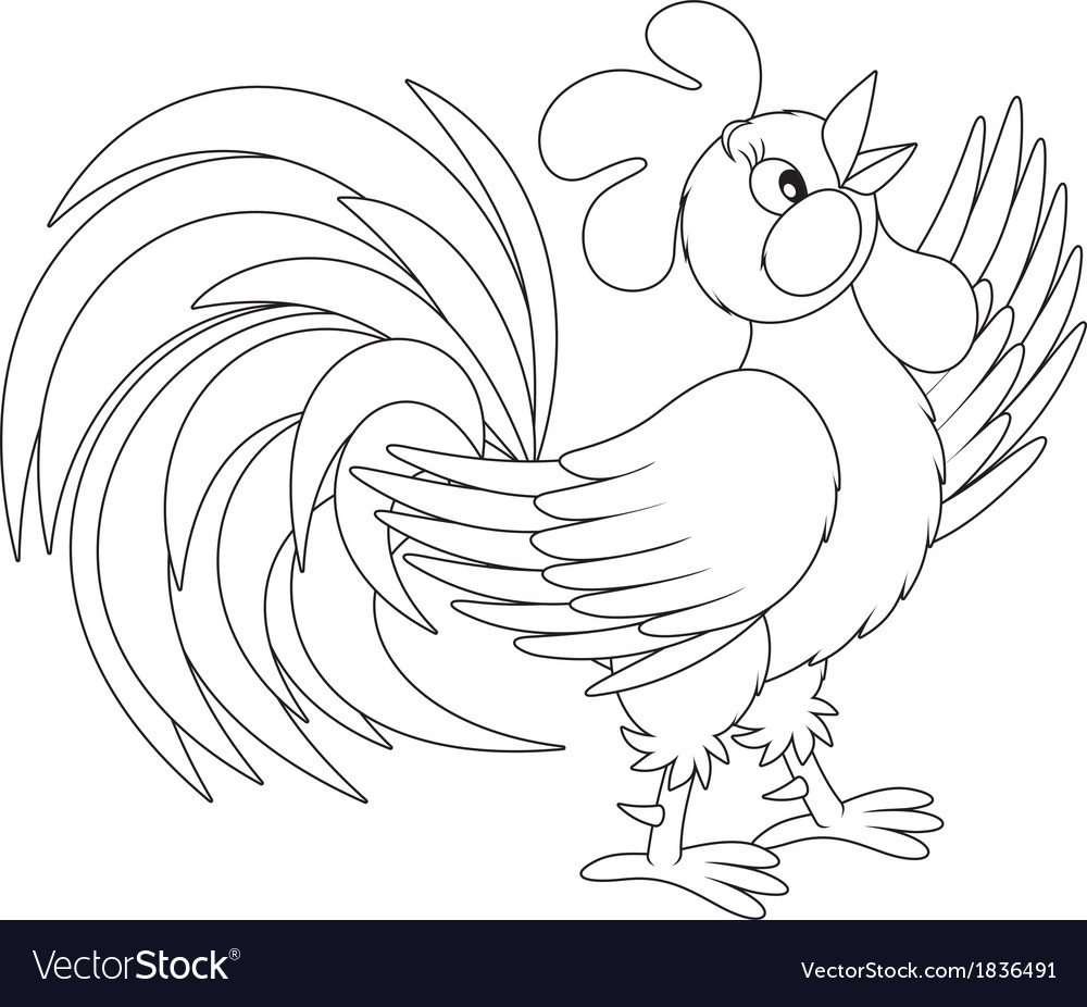 Нарисовать петуха Хороз