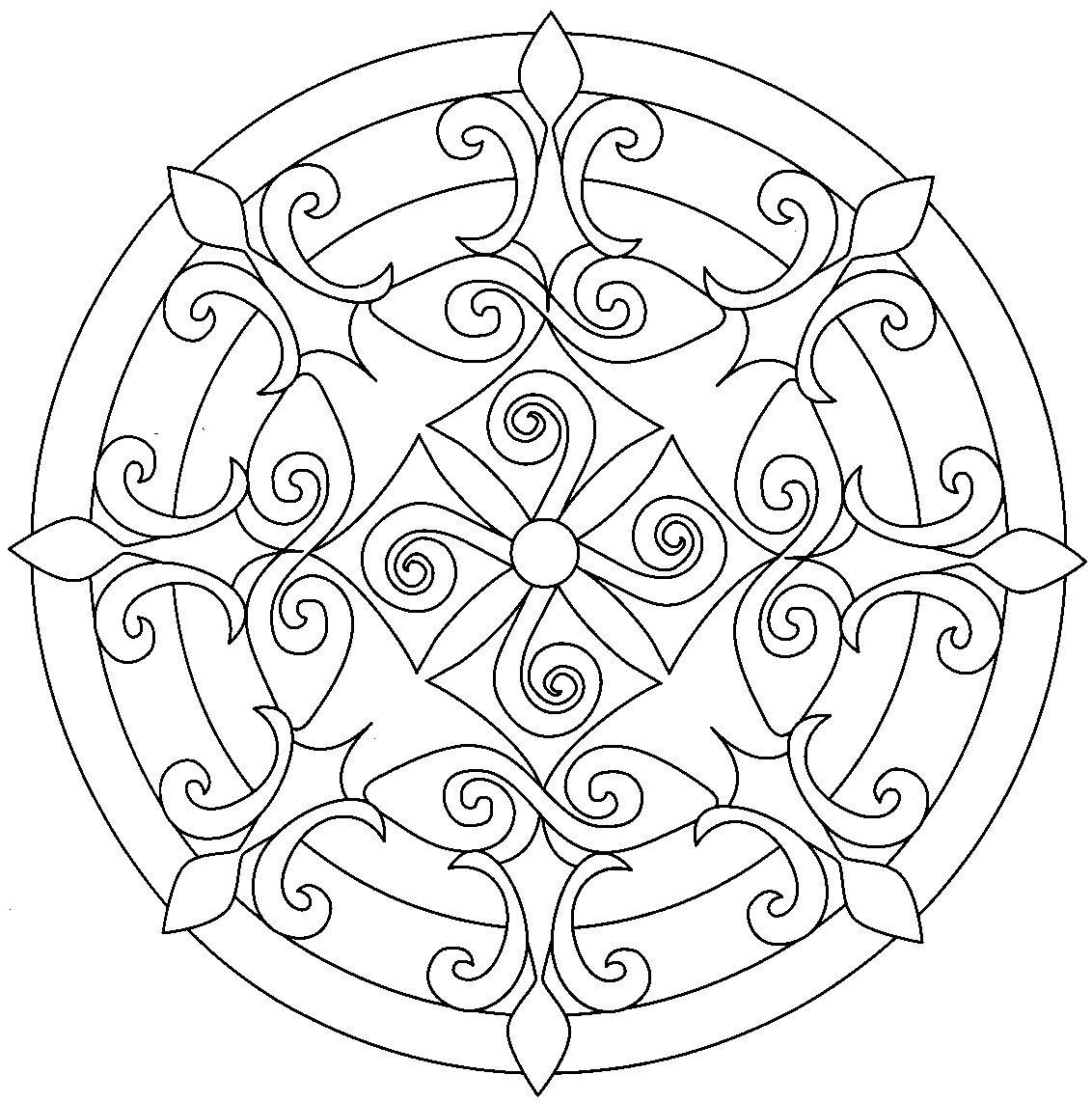 Мандала орнамент в круге