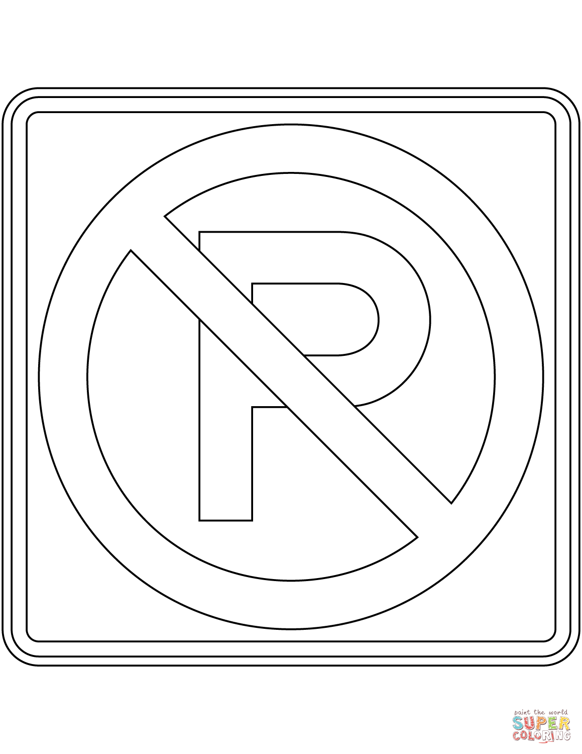 Раскраски дорожных знаков для школьников