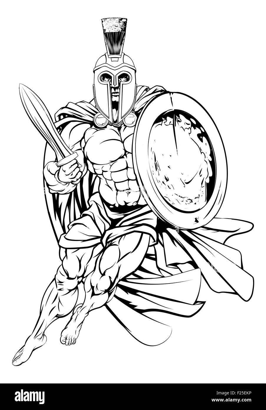 Спартанец чёрно белое