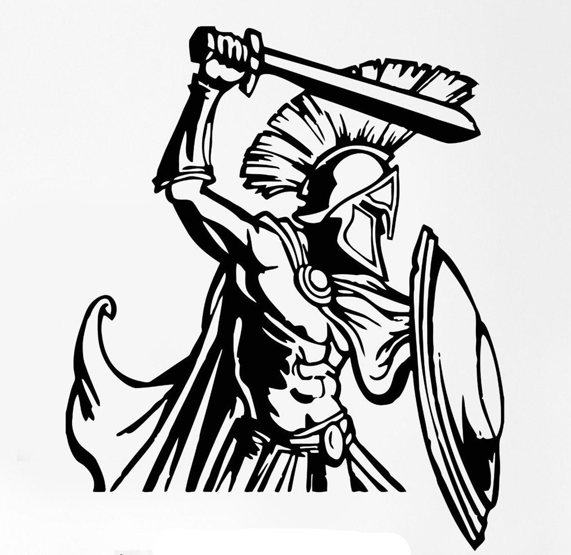 Спартанец черно белый