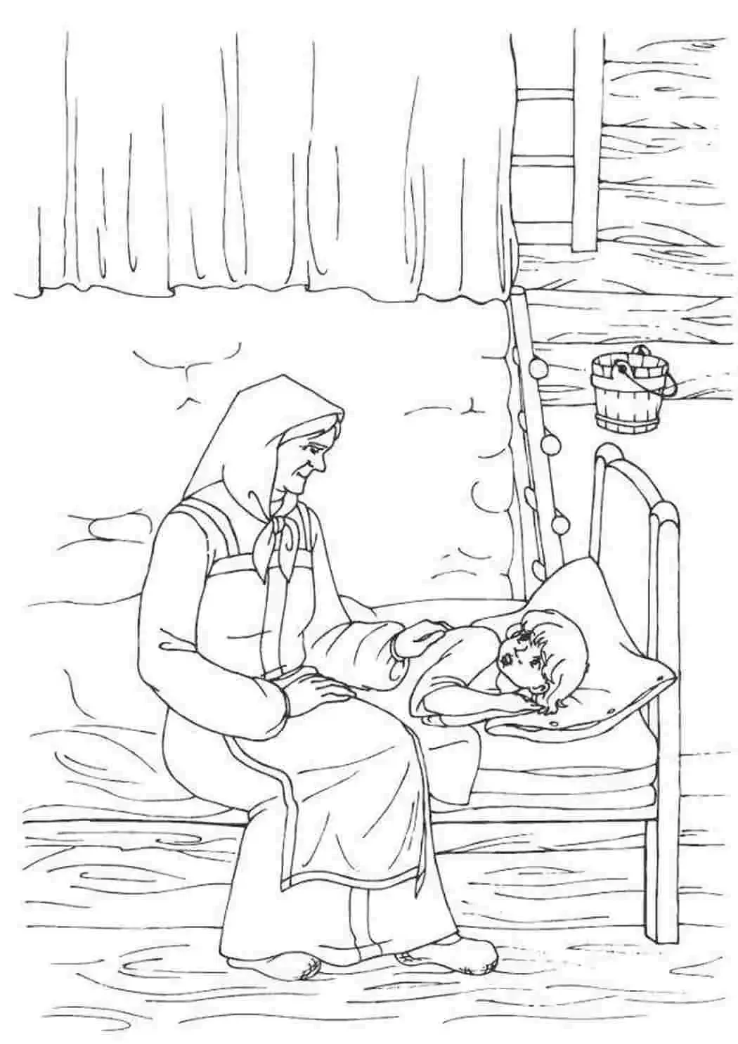 Разукрашки дети с книжкой и с родителями