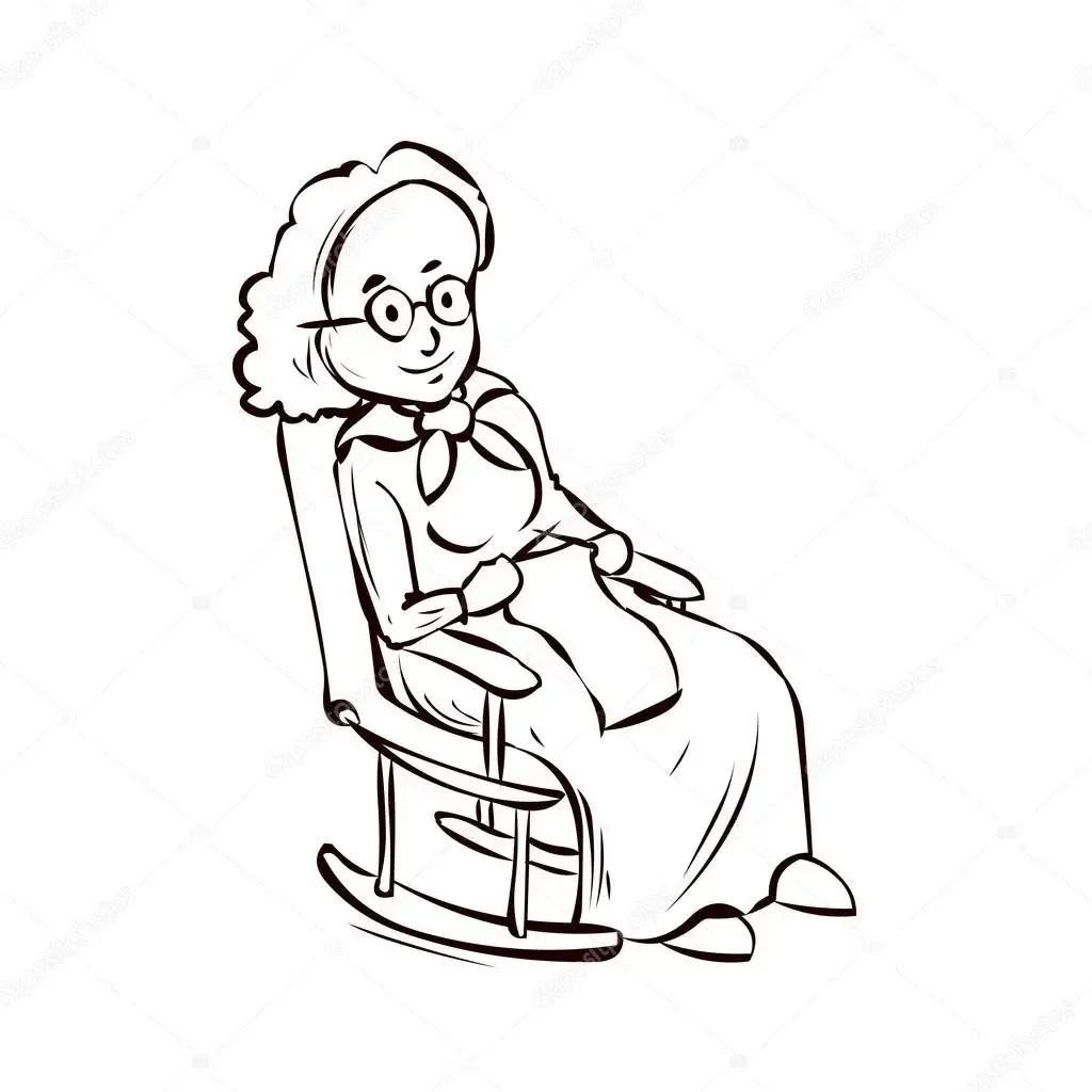 Раскраска дед и баба для детей