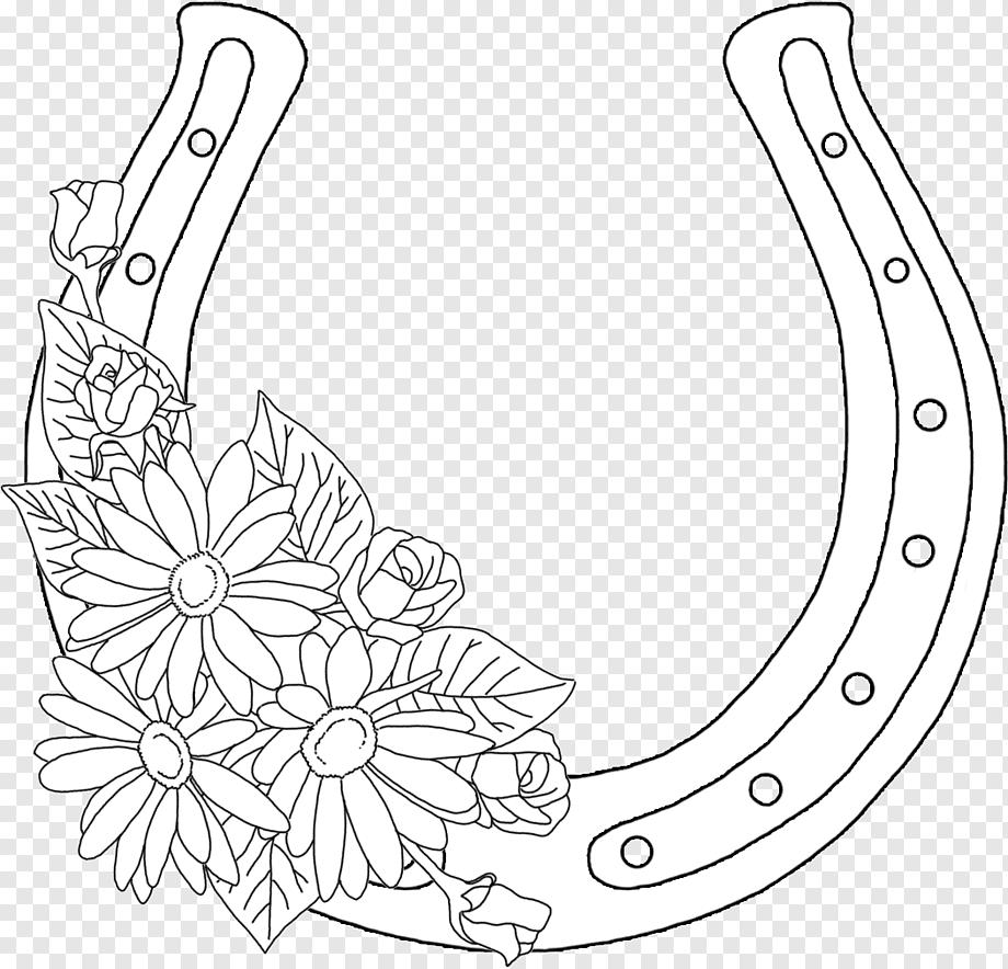 Подкова трафарет для вырезания