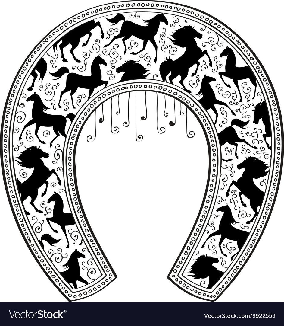 Голова лошади в подкове