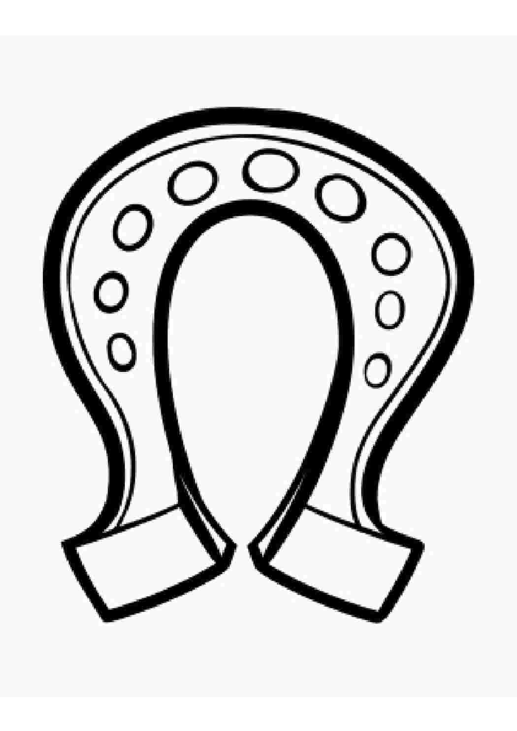 Подкова трафарет