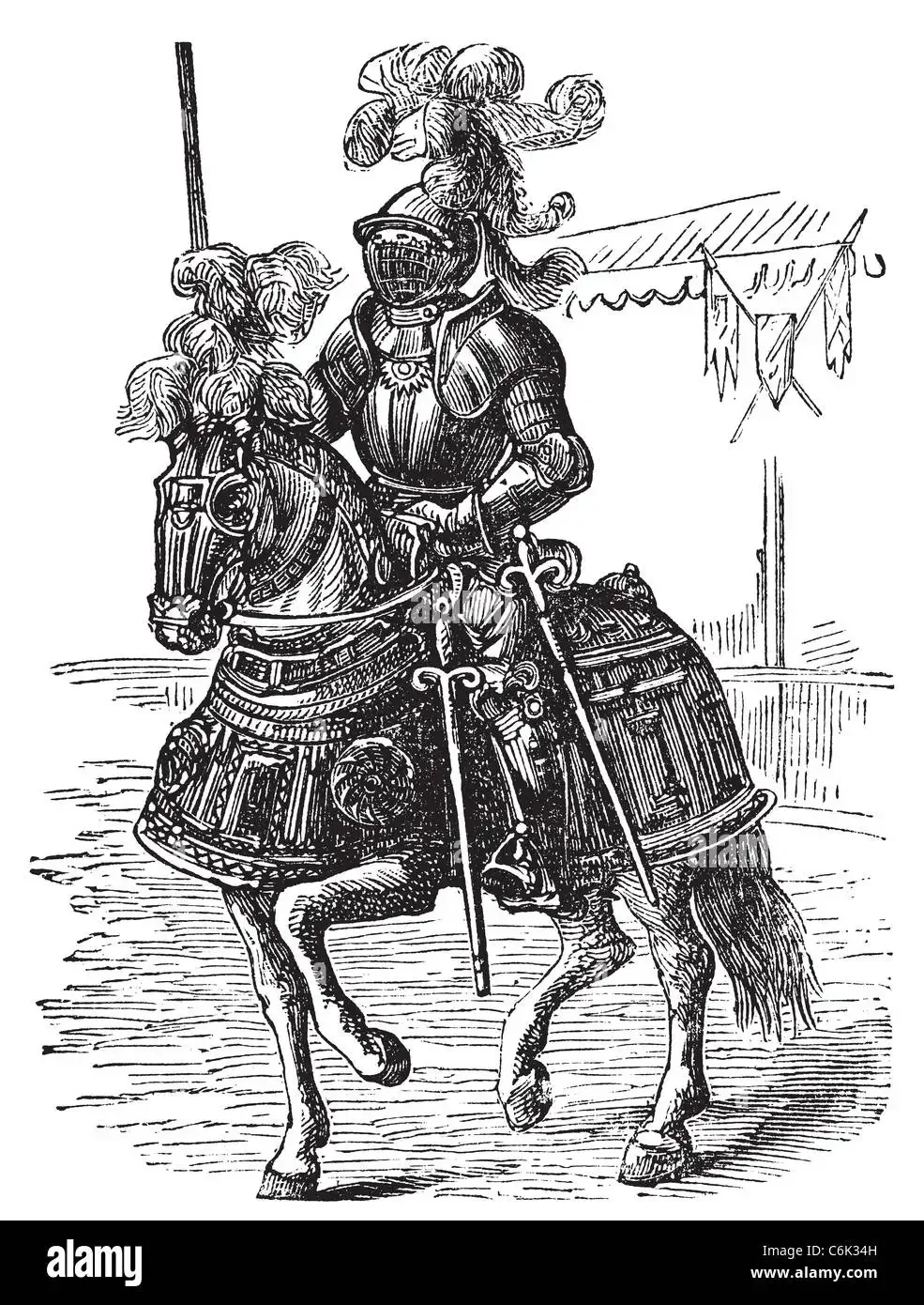 Гравюры рыцарей средневековья