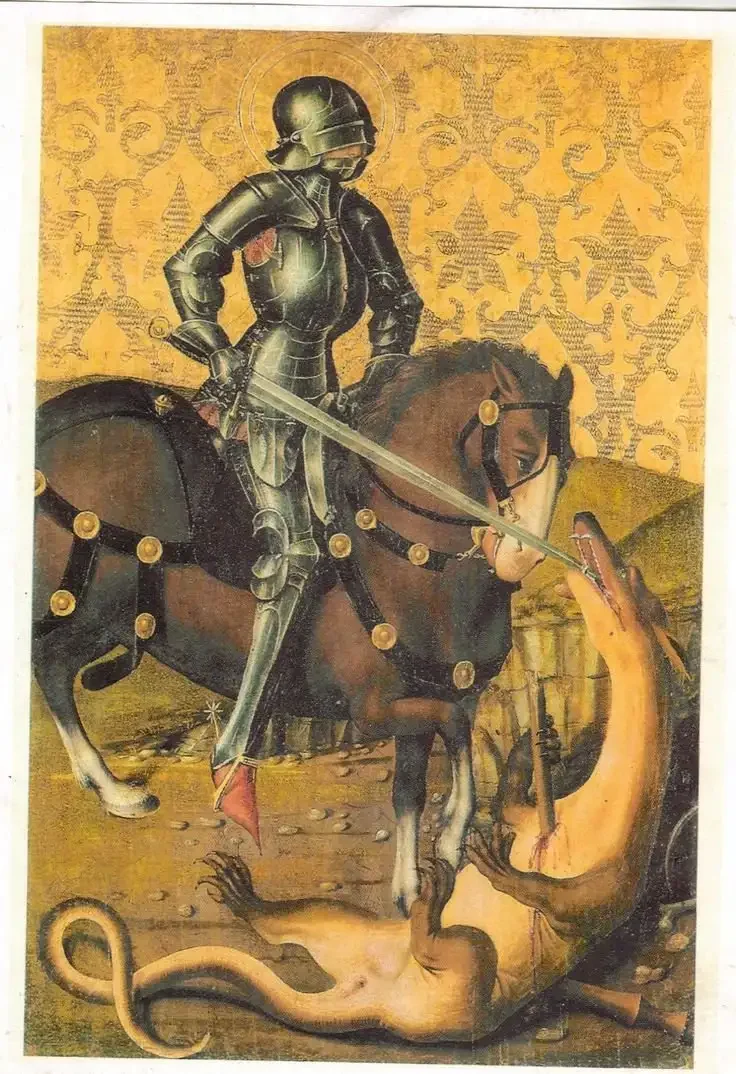 Георгий Победоносец картина Средневековая