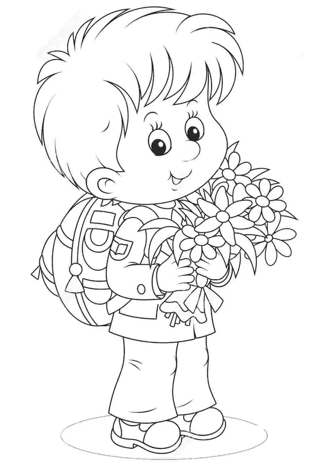 Дети за партой раскраска