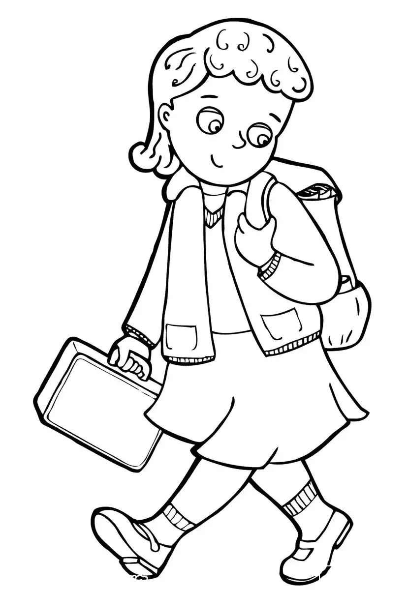 Ученик раскраска