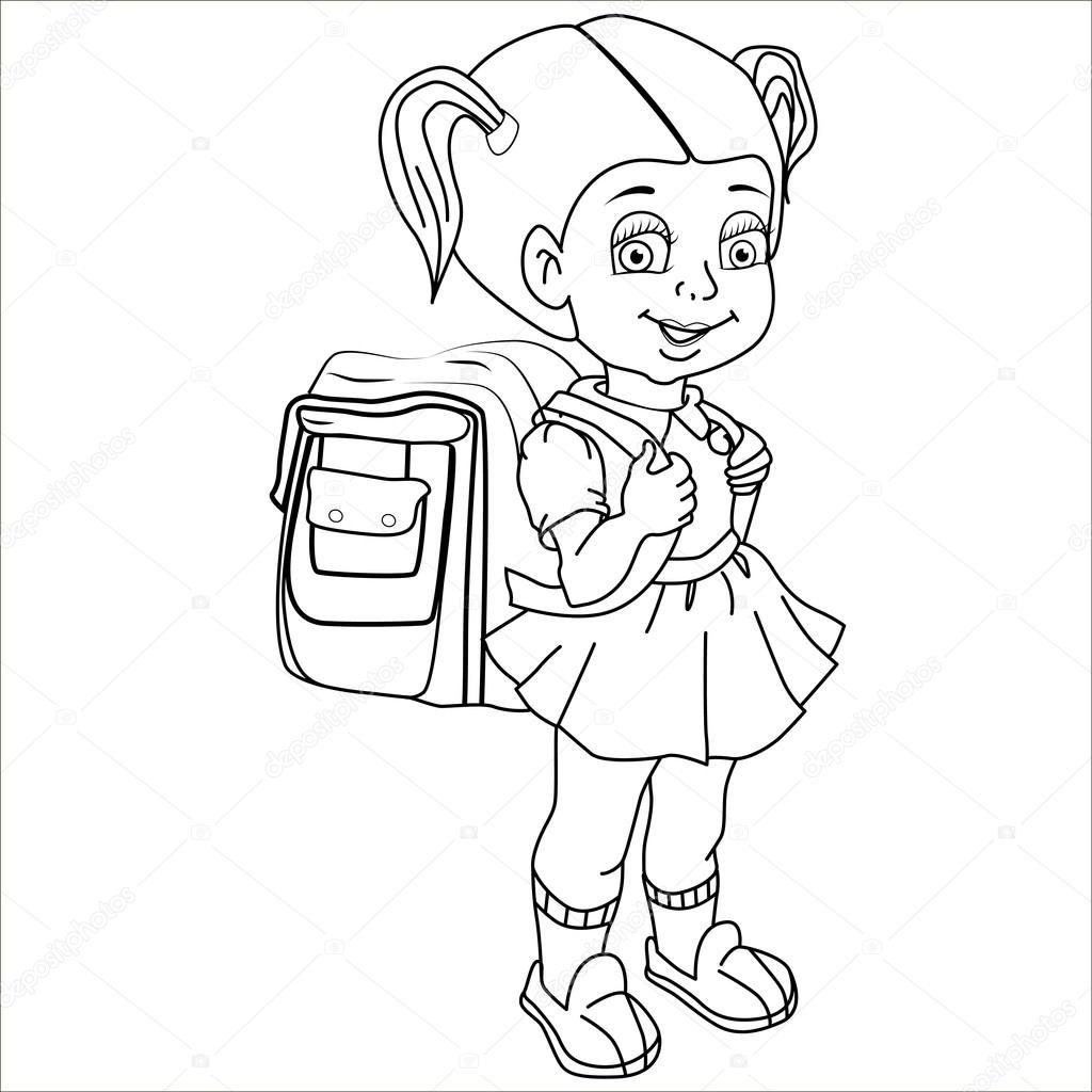 Мальчики идут в школу раскраска
