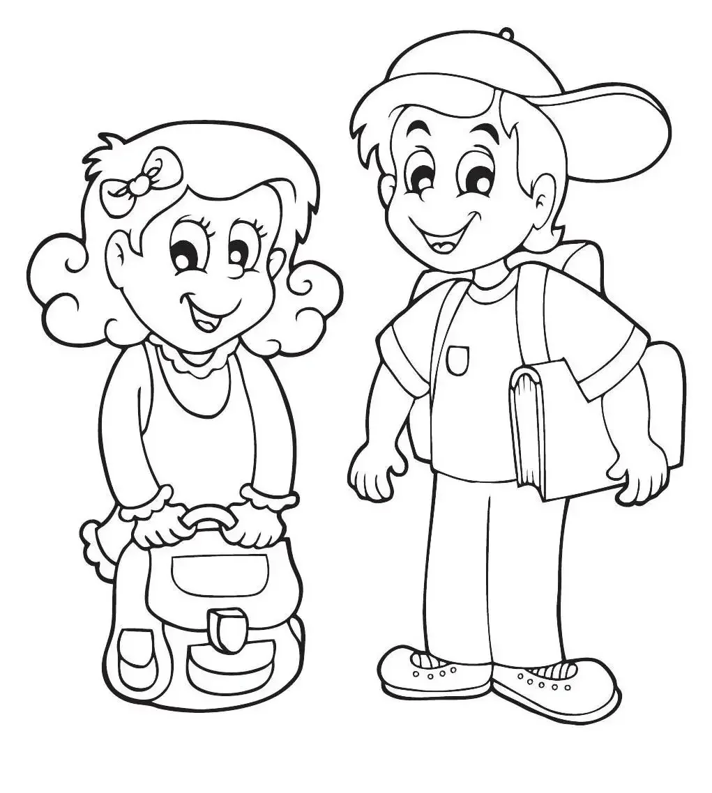 Школа раскраска для детей