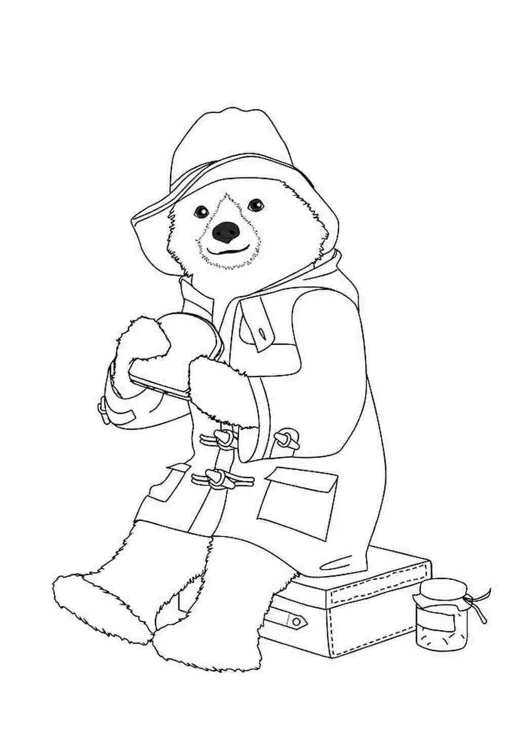 Паддингтон раскраска для детей