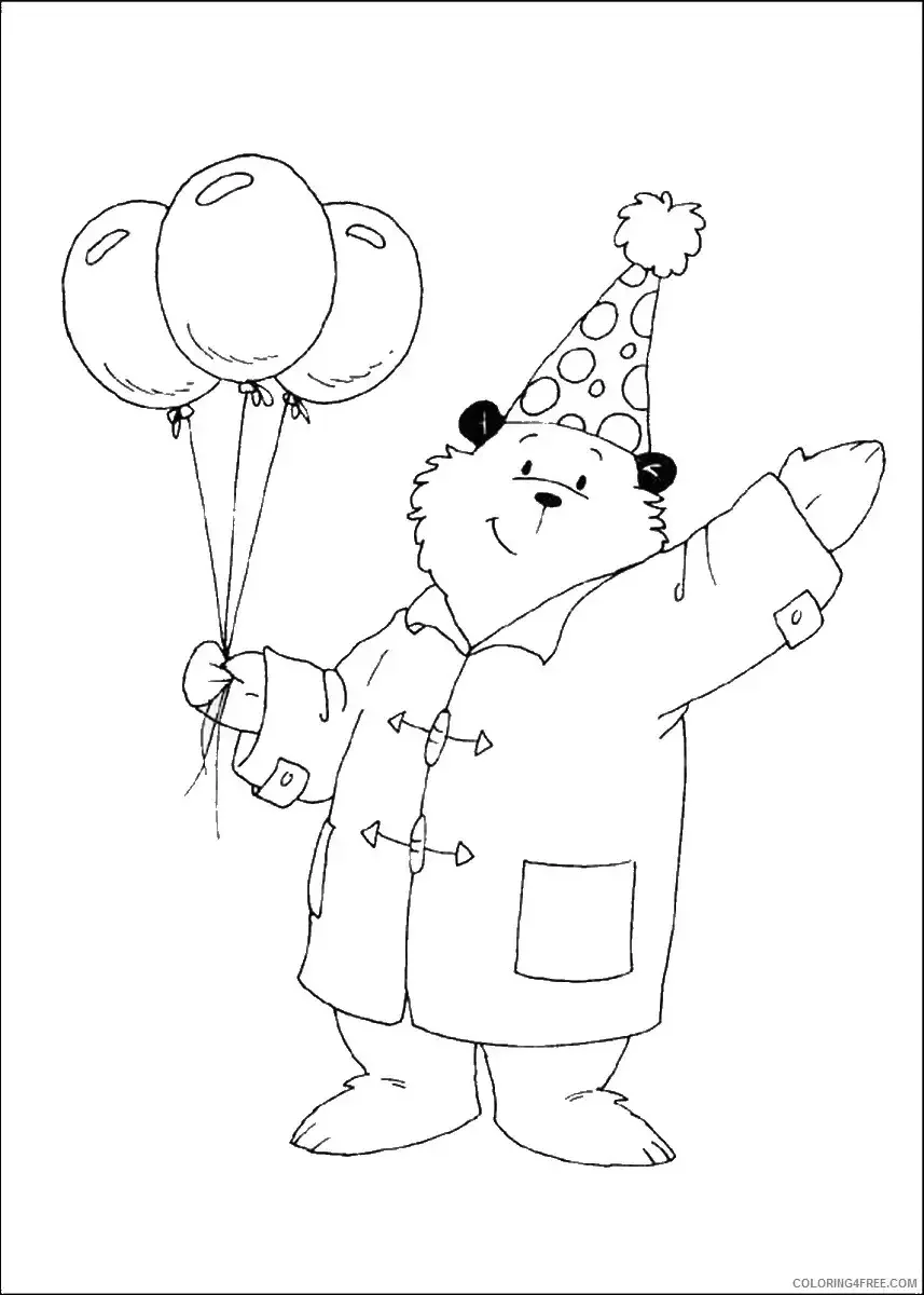 Медведь Паддингтон раскраска