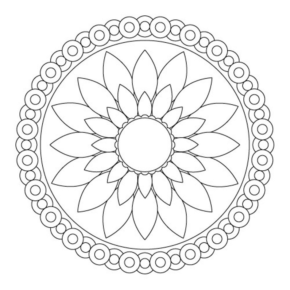 Орнаменты в круге для рисования