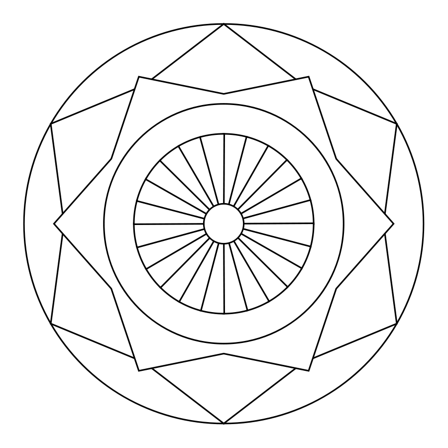 Геометрический узор в круге