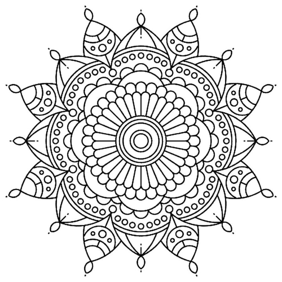 Раскраска Мандала