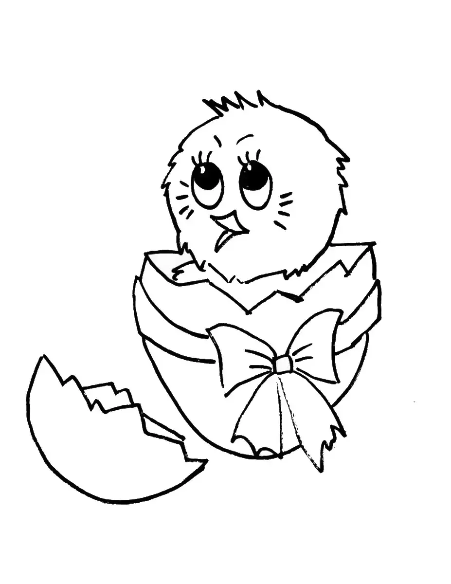 Цыпленок. Раскраски