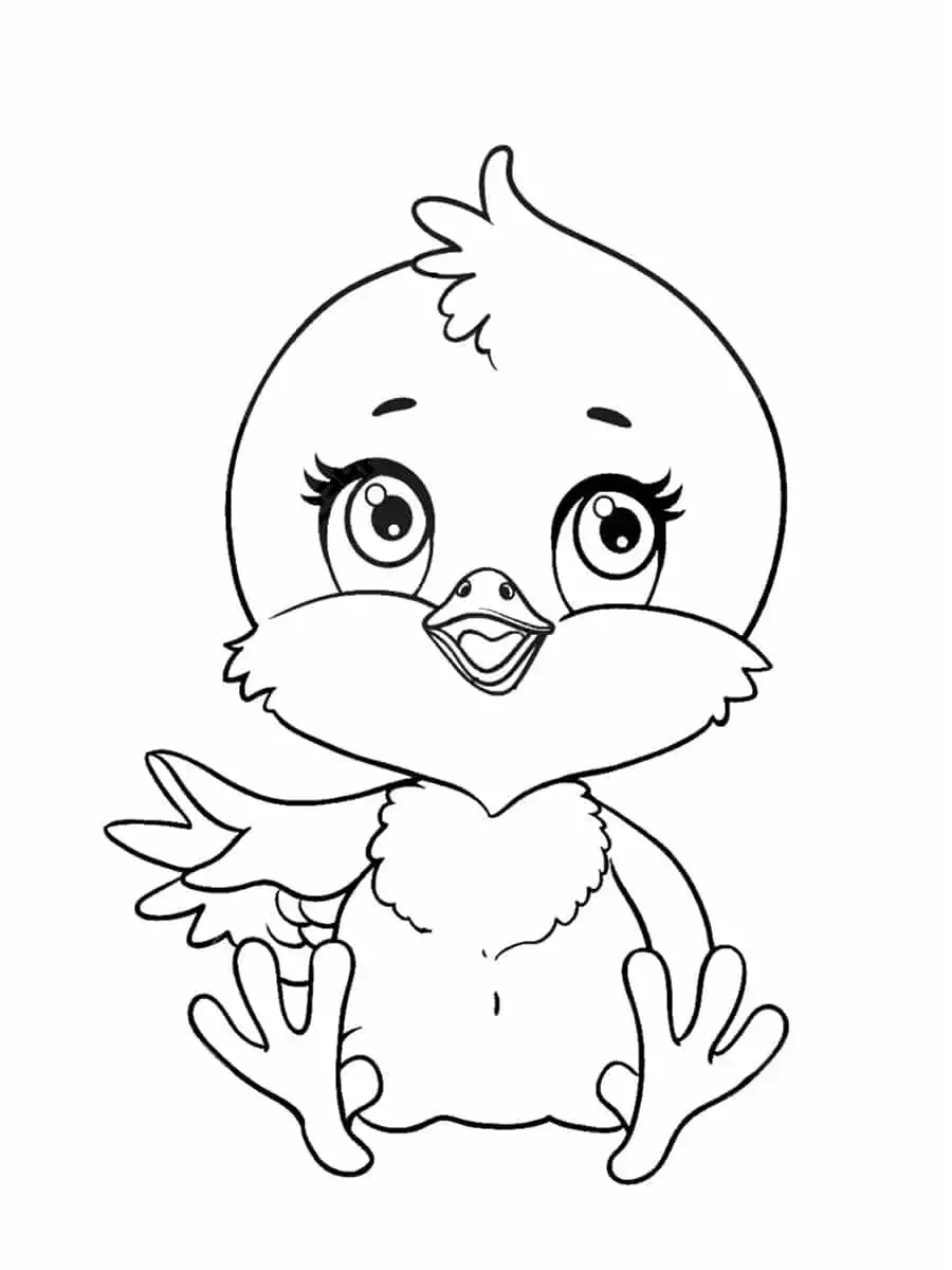 Цыпленок в яйце раскраска