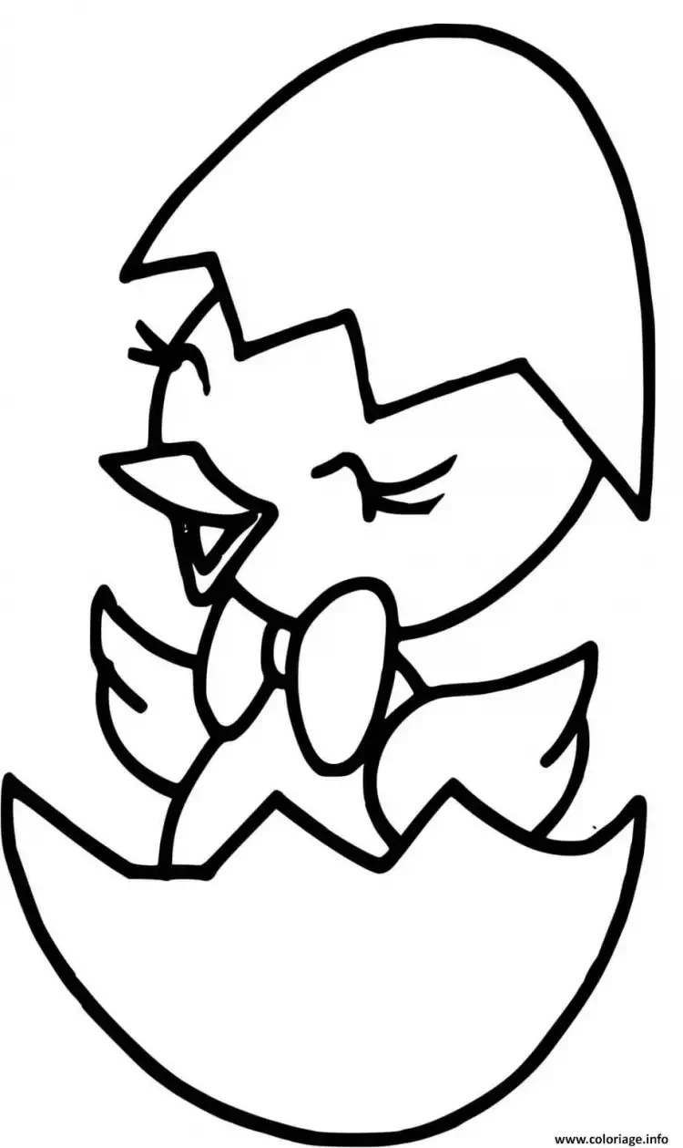 Цыпленок на Пасху раскраска