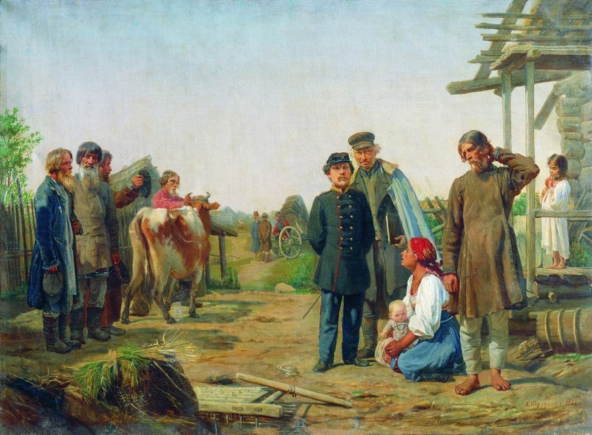 Корзухин Алексей. Сбор недоимок. 1868