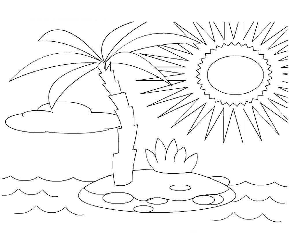 Островок раскраска