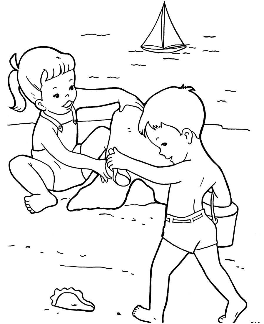 Раскраска. Лето